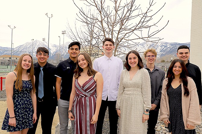 The 2022 Douglas High School Prom Queen and King nominees. Prom is being celebrated Saturday at Genoa Lakes after being suspended by the coronavirus outbreak during 2020 and 2021.  Karen Lamb/Special to The R-C