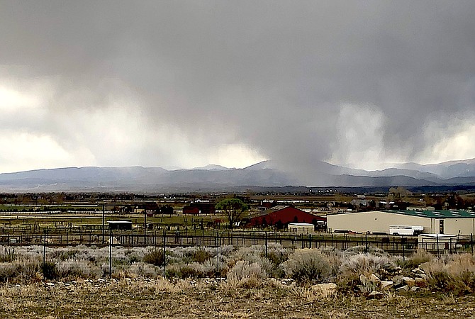 Squalls cross Carson Valley on Tuesday evening in this photo taken by resident Jeff Garvin.
