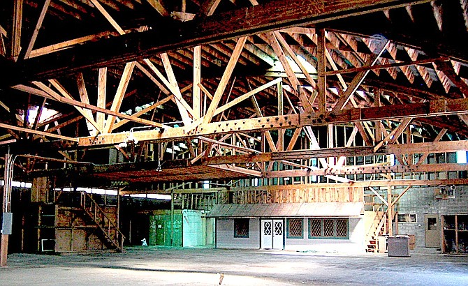 The trusses in the Copeland Lumber Building are believed to be more than a century old.