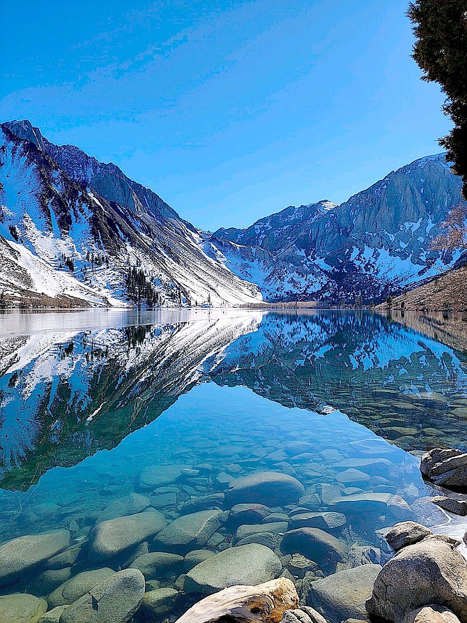 Convict Lake is a popular fishing spot in Mono County.