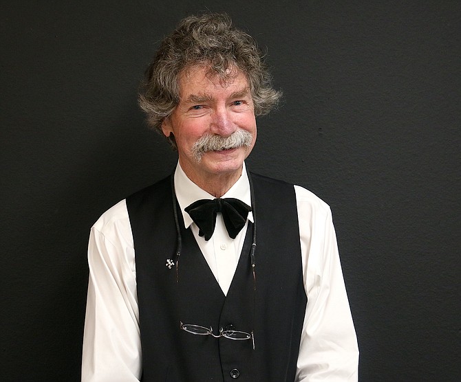 McAvoy Layne, who has made more than 4,000 performances as the ghost of Mark Twain and is a winner of the Nevada Award for Excellence in School and Library Service, will perform for a benefit for the First Presbyterian Church of Carson City on May 4.