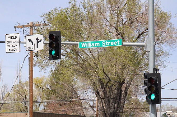 A William Street intersection in Carson City.