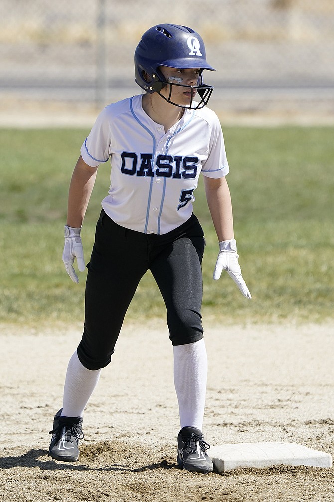 Oasis Academy’s Kaylin Guthrie and her Bighorns teammates notched their third consecutive win last week against Mineral County.