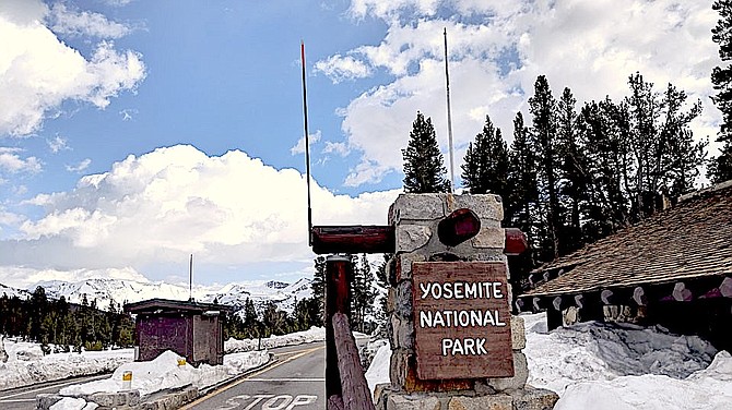 The eastern entrance to Yosemite National Park remains closed as work continues to clear snow from Tioga Road.
