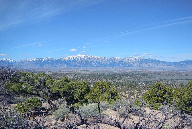 Carson Valley as seen from the Piñon Loop Trail in the Pine Nuts. Photographer John Flaherty said it was a nice five-mile hike.