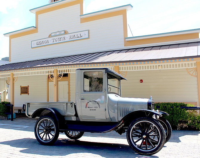 A Model T parked in front of the Genoa Town Hall during Western Heritage Days on April 30.