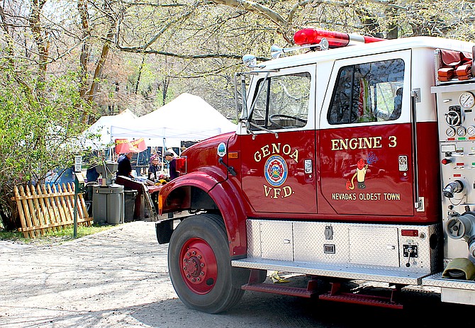 The Genoa Volunteer Fire Department is hosting a benefit for the East Fork Volunteer Firefighter Association  in Genoa Town Park through 7 p.m. today