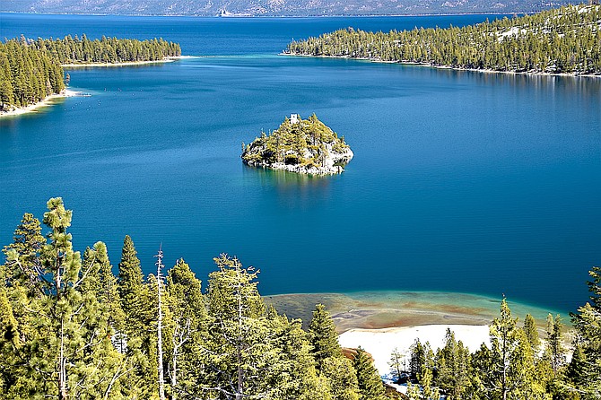 One of the most popular tourist destinations at Lake Tahoe is Emerald Bay, which is also one of the most crowded.
