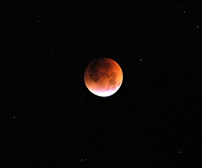 Gardnerville Ranchos photographer Tim Berube captured the lunar eclipse on Sunday night.