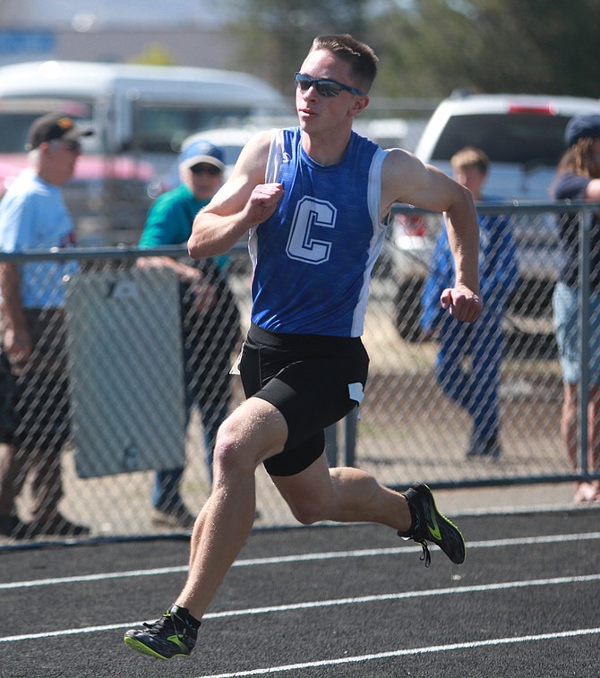 Carson High's Nicholas Batien turns the corner in the boys 800 meter run at the Class 5A North regional track and field meet. Batien was second in the event and qualified for the state meet this coming weekend.