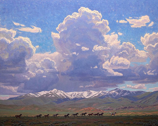 Featured oil paintings like 'Nevada' by renowned artist and Gardnerville resident Charles Muench that capture his inspirations from Northern Nevada and the Eastern Sierra are on display at the Carson Valley Museum and Cultural Center.