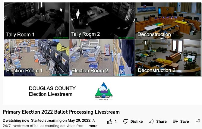 Not much going on Tuesday morning on the county's livestream of ballot processing.