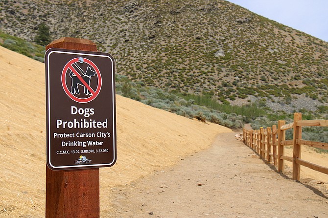 “The main focus of prohibiting the dogs is people’s health,” said Kelly Hale, environmental control foreman for Carson City, explaining the dog ban at the Waterfall Trail and North Kings Loop.