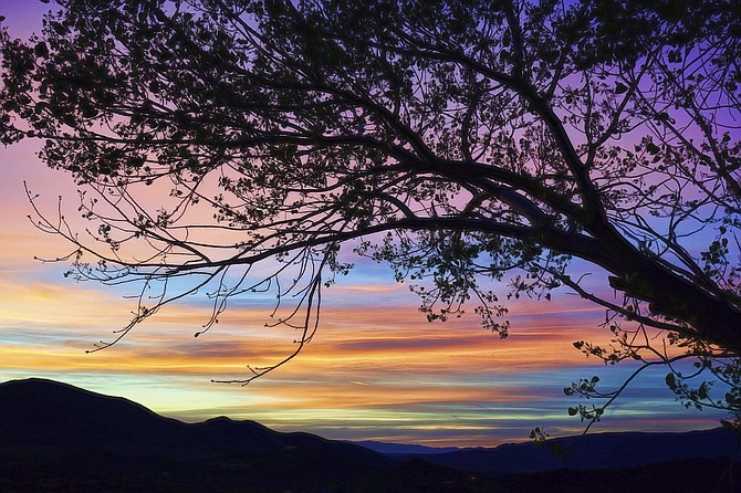 Happy birthday to John Flaherty, who captured this photo of the sunrise above Topaz Ranch Estates this morning.