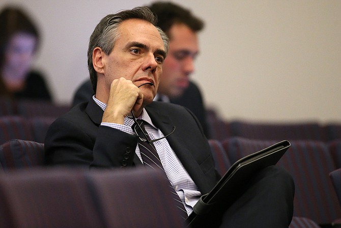 Then-Nevada Superintendent Dale Erquiaga attends a hearing at the Legislative Building in Carson City on May 27, 2015.