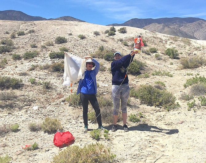 Western Nevada College students and science professors participated in a high-altitude balloon research project last month, gathering data from a connected payload while it traveled from Fuji Park in Carson City to Schurz. The data-collecting payload was recovered in the desert near Schurz after it traveled about 90 miles.