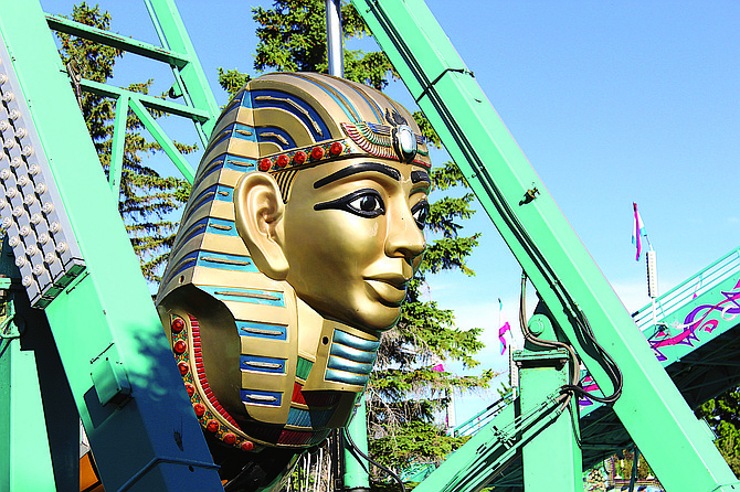 The Pharaoh’s Fury ride at the Carson Valley Days Carnival.