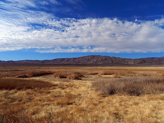 The stark desert beauty of the Pahranagat Valley in eastern Nevada, where rocks can move and governors get lost.