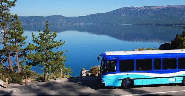 The East Shore Express Shuttle will be back on the road starting this weekend. Tahoe Transportation District Photo