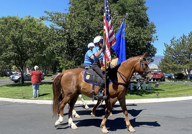 The Douglas County Sheriff's Mounted Posse will be at the Gardnerville 5K in Heritage Park this morning.