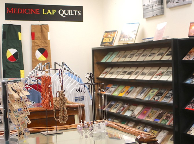 The bookstore at the Churchill County Museum sells books, clothing, jewelry and other items associated with the area.