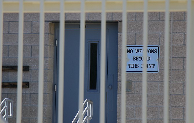 Two inmates escaped from a trash receptacle area behind the Carson City jail last year. Sheriff Ken Furlong said the enclosed street-side space is primarily used by contractors, vendors and waste management.