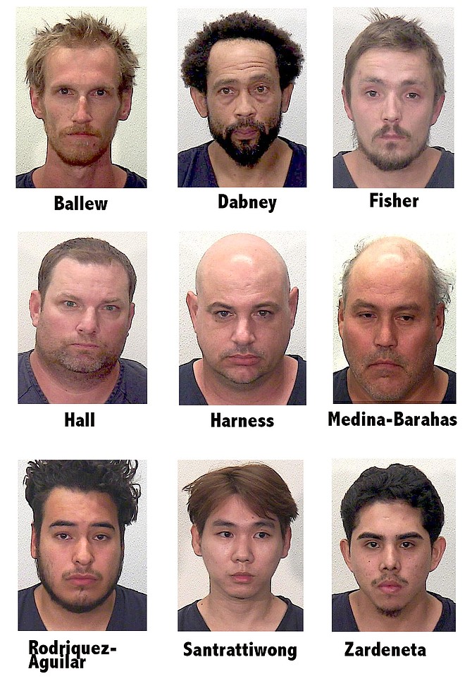 Nine men arrested last week after an underage prostitution sting at Stateline.