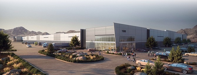 A rendering of MOHR Capital’s Waltham Way building in Tahoe-Reno Industrial Center that recently opened.