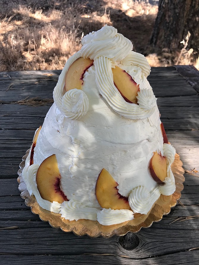 Michelle Palmer’s Peaches and Cream Cake.
