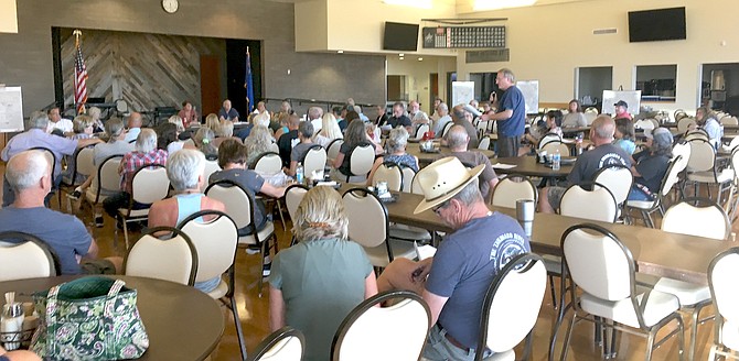 I counted three-score Ruhenstroth residents at the Community Center last night for the RV Park report.