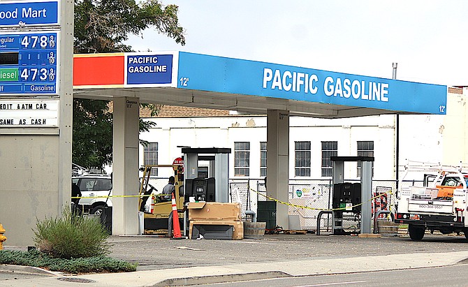 Gardnerville's Pacific Gasoline installed new pumps during August.