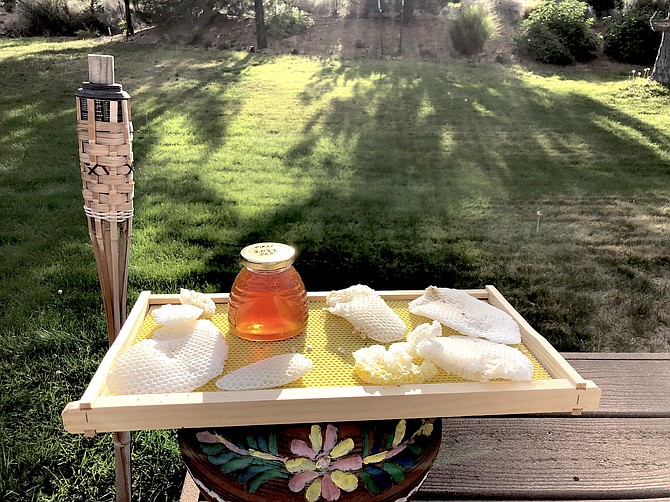 One of the side benefits to keeping bees is that you get the honey. Here's Fredericksburg resident Jeff Garvin's first harvest of the season.