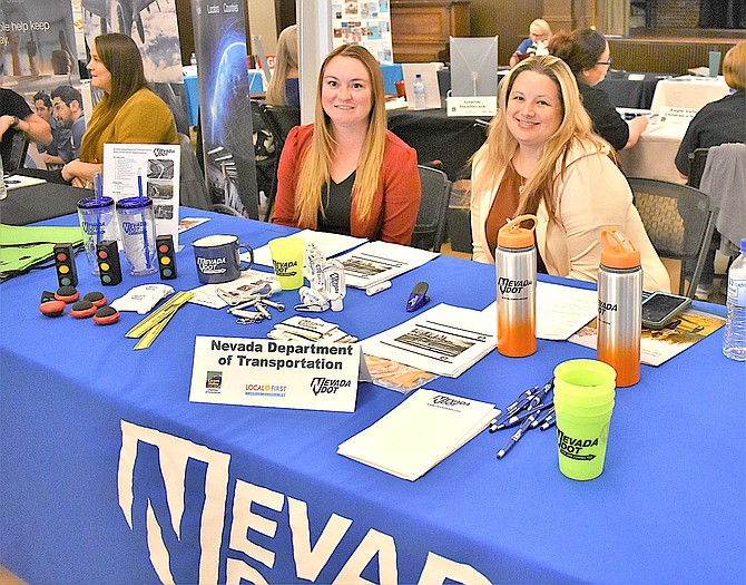 Representatives of the Nevada Department of Transportation at last year’s job fair. Photo special to The R-C