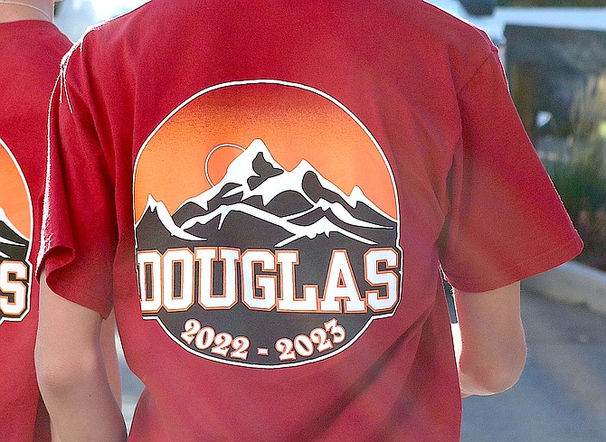 Students at Wednesday's Fall Fest wore Douglas High School shirts.