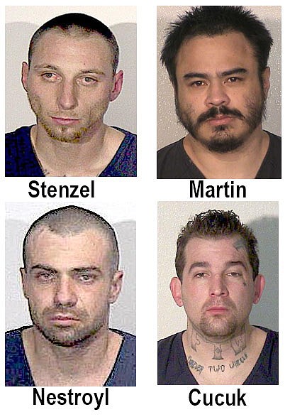 Four men were sentenced in connection with a jail cell beating.