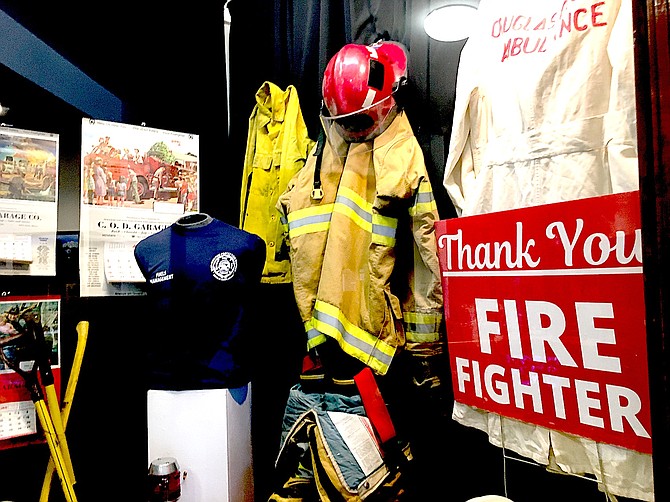 The Carson Valley Museum & Cultural Center in Gardnerville has a display dedicated to firefighters.