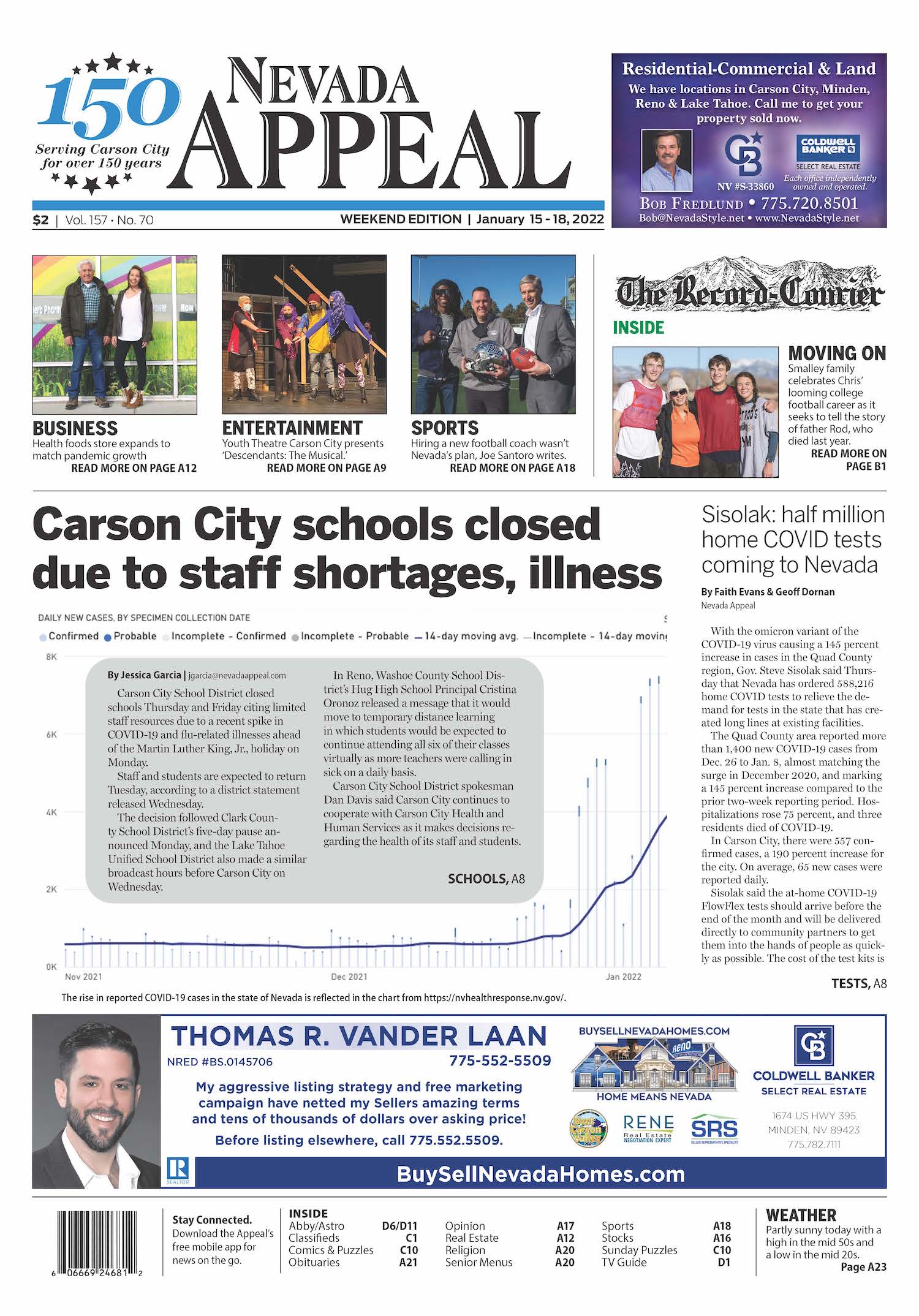 Appeal named best rural paper in Nevada Carson City’s Trusted News