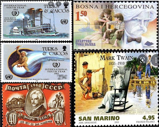 Mark Twain was revered and celebrated on postage stamps in some of the world’s most unlikely countries.