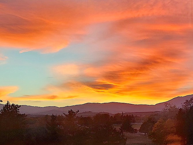 The sunrise over Carson Valley on Tuesday morning as taken by RC Running Commentary contributor PGriff.