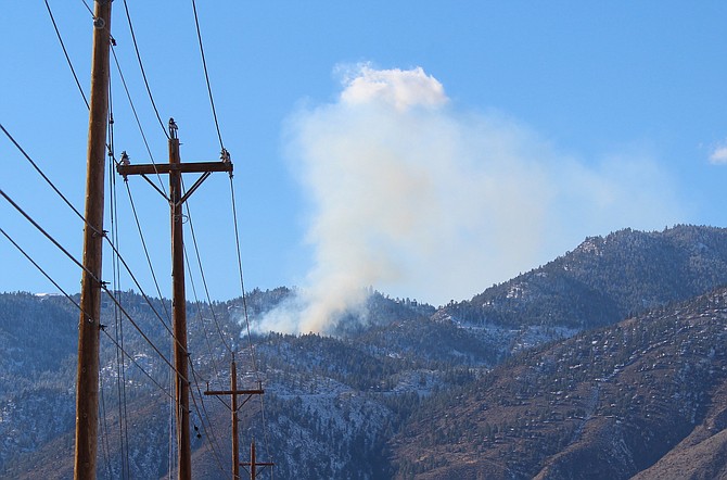 A smoke plume from a prescribed burn on Kingsbury generated some calls to The R-C office on Thursday.
