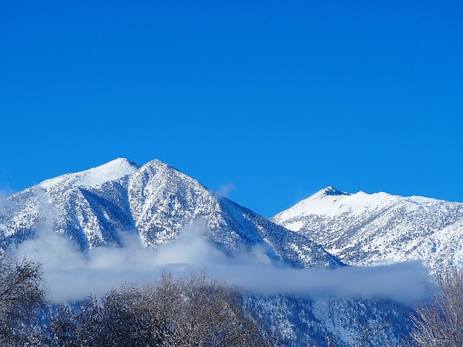 Jobs Peak shows off its winter coat in this photo taken by Gardnerville resident Dave Thomas.