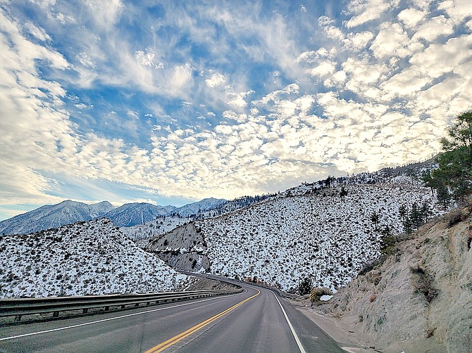 Rippled clouds accompanied a trip down Kingsbury Grade in this photo by Gardnerville resident Pam Brekas.