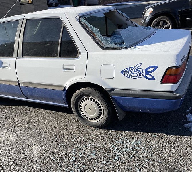 FISH’s client transport car was vandalized over the weekend.