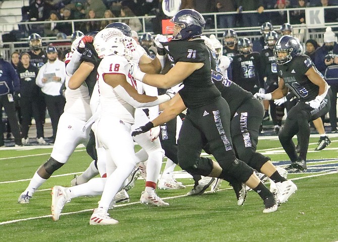 Nevada and Fresno State played in front of an announced crowd of 12,501 Saturday night at Mackay Stadium.