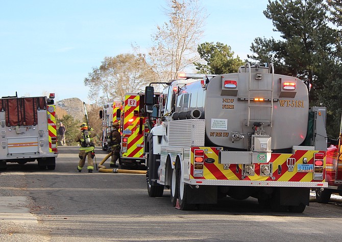 Three water tenders were required to extinguish a fire in Chambers Field last week.