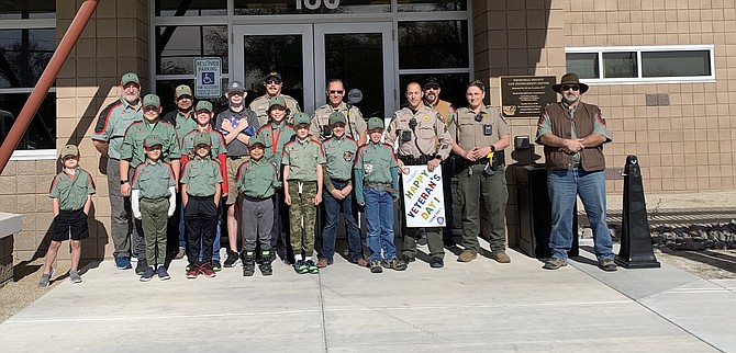 The Trail Life Troop 1321 honors Churchill County Sheriff's Office deputies.