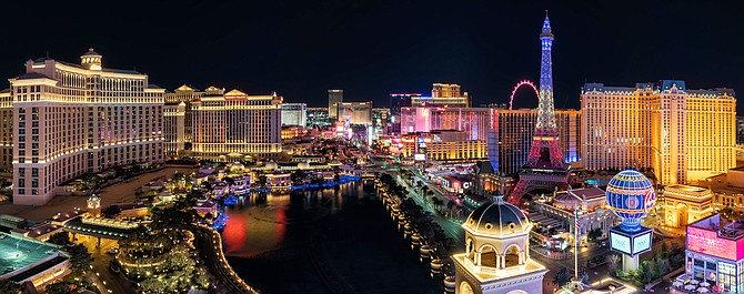 A view of the Las Vegas Strip.