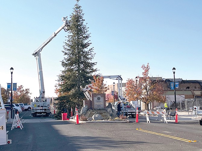 City of Fallon crews began decorating the downtown Christmas tree last week in time for Small Business Saturday. The tree lighting and kick-off to this year's Hometown Christmas is Dec. 2.