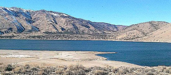 Topaz Lake is a little higher than last year.
