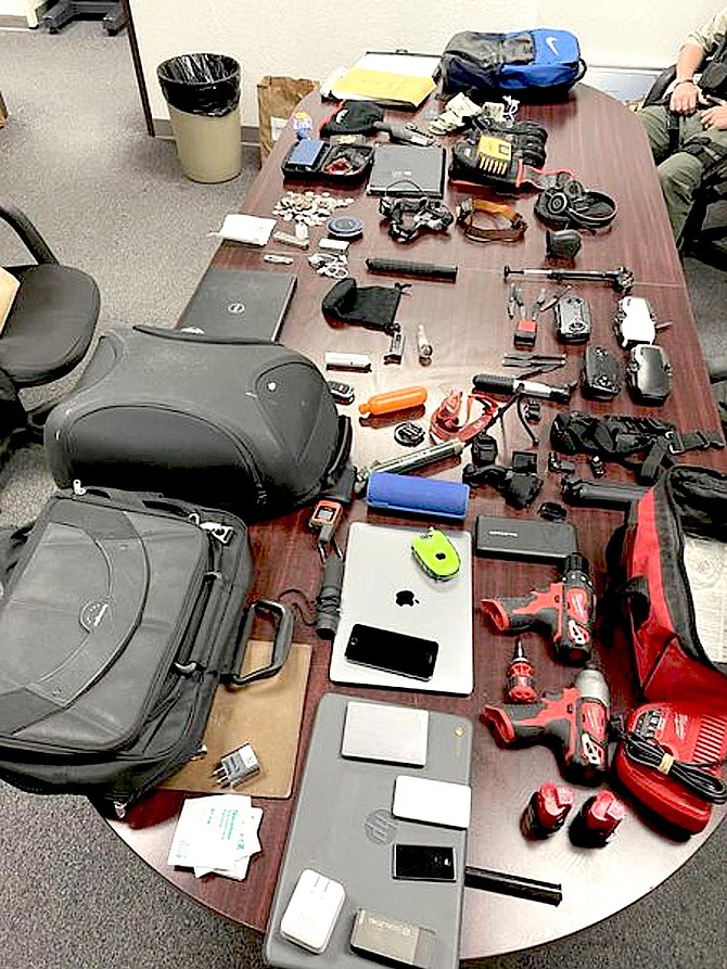 A sample of the items recovered by the El Dorado County Sheriff’s Office in September 2021 arrest of Joseph Donald Dykes. El Dorado County Sheriff’s Office photo